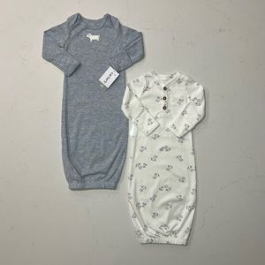 Carter’s Newborn Night Gown in Blue and Cream.